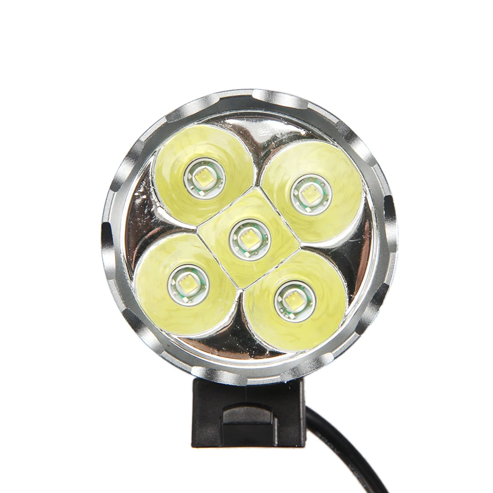 Best Waterproof 10000Lm 5x XM-L T6 LED Bike Lamp 3 Modes Bike MTB Road Cycling Torch+Battery Pack + Rear Light 12