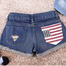 Джинсовые шорты женские летние джинсовые сексуальные короткие джинсы плюс размер 5XL синие джинсы женские свободные широкие ноги горячие джинсовые шорты брюки