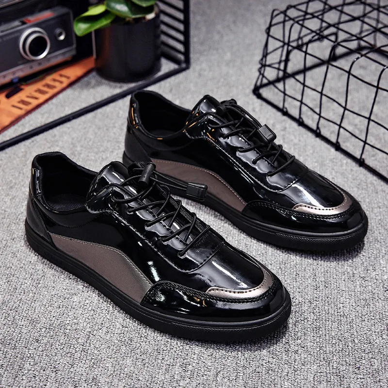 

Patent leather New Arrival Spring Autumn Men Casual Shoes Fashion Comfortable Lightweight Men Shoes High Quality Sneakers For