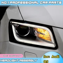 for Audi Q5 Headlights 2008-2012 2013-2015 Q5 LED Headlight DRL Lens Double Beam H7 D2H HID Xenon bi xenon lens Car Styling car style led headlights for benz vito 2017 for vito head lamp led drl lens double beam h7 hid xenon bi xenon lens