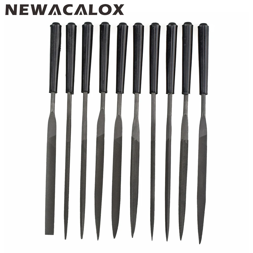 

NEWACALOX 10pc 160x4mm Microtech Hobby Hand DIY Diamond Needle Files Jewelry Filling Tool Mini Rasp Wood Carving Metal Hand File