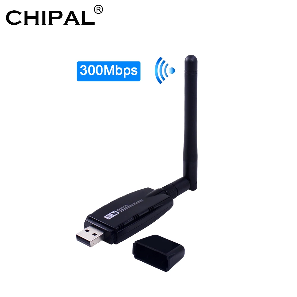 CHIPAL 300 Мбит/с Беспроводной сетевой карты RTL8192 USB WiFi адаптер 802.11n Wi-Fi приемник AP 3dBi антенной для ПК Windows Linux MAC