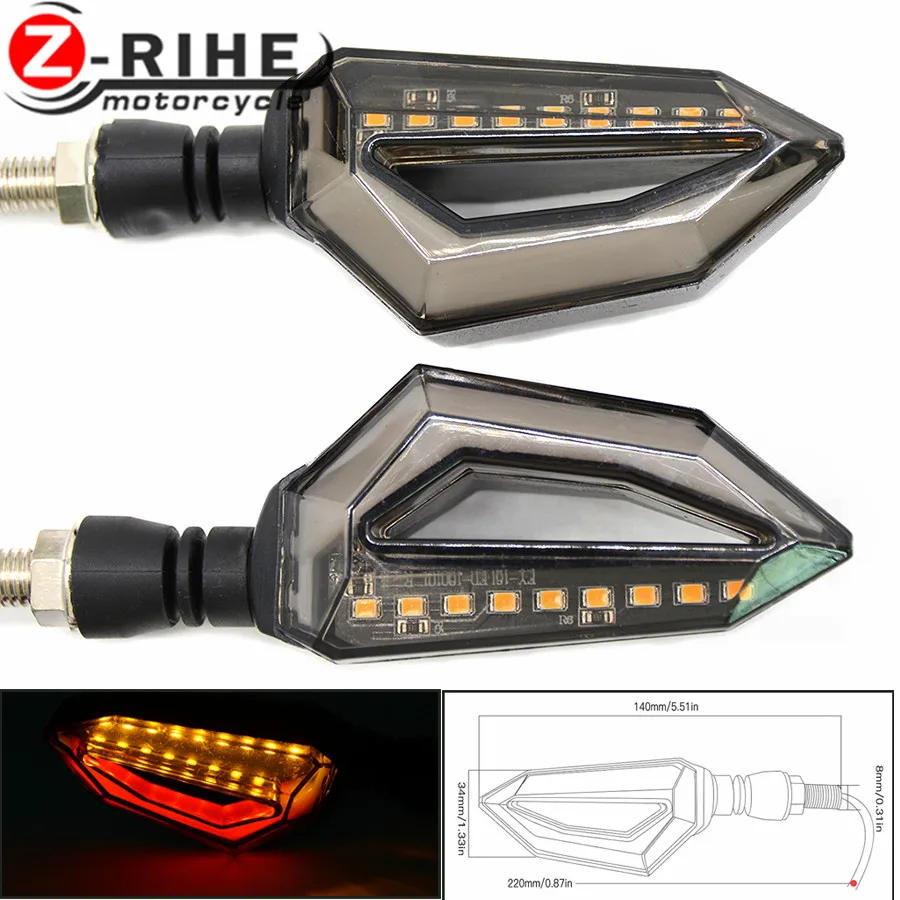 

for Universal Motorcycle Turn Signal led blinkers flashing lights Light for Kawasaki ZX6R ZX636 ZX10R Z1000 Z750R Z1000SX NINJA