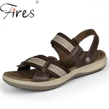 Модные мужские летние сандалии; мужская пляжная обувь для отдыха; сандалии из натуральной кожи высокого качества; мужские сандалии; большие размеры 38-47