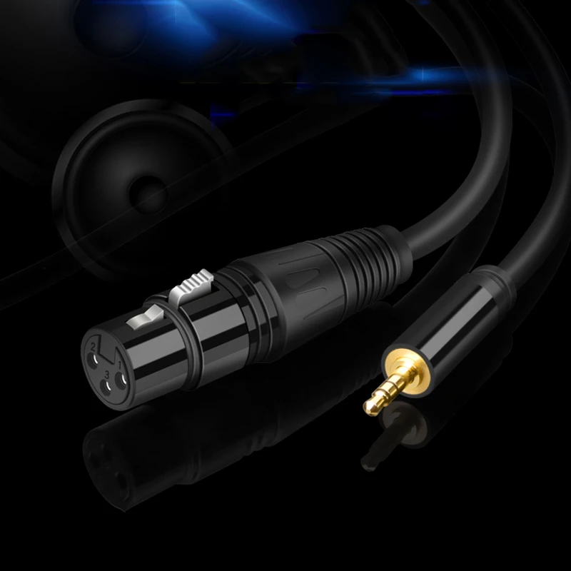 Jack 3.5 mm to XLR Cable Microphone Speaker Wire XLR Cannon Audio Cable XLR Extension Male to Male Stereo Cord TRS for Amplifier Jack 3.5 mm to XLR Cable Microphone Speaker Wire XLR Cannon Audio Cable XLR Extension Male to Male Stereo Cord TRS for Amplifier