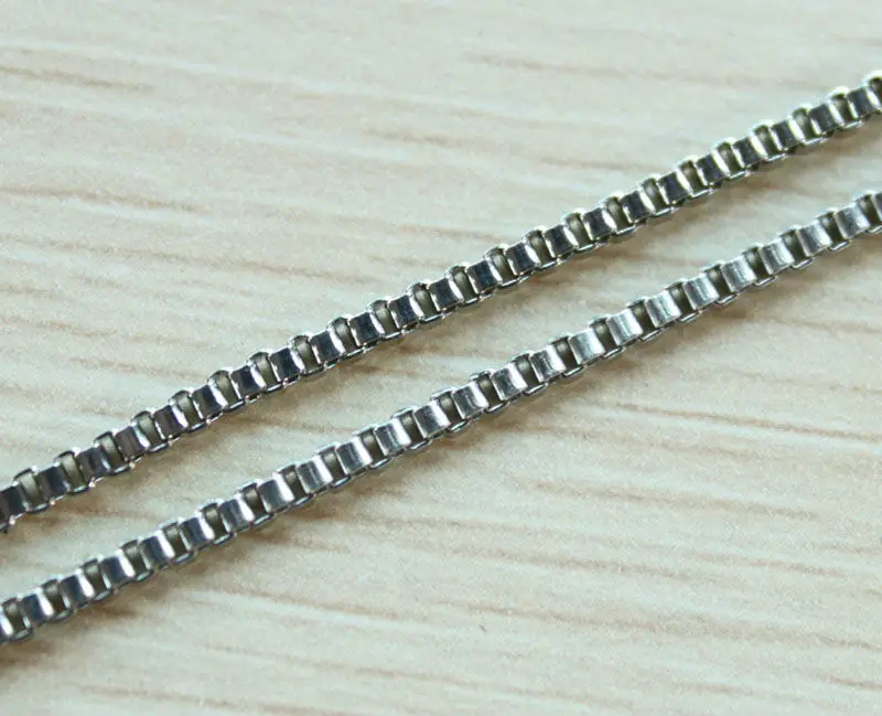 Бесплатная доставка 2 метра серебристый металлический Венецианская цепь 2 мм результаты #22970