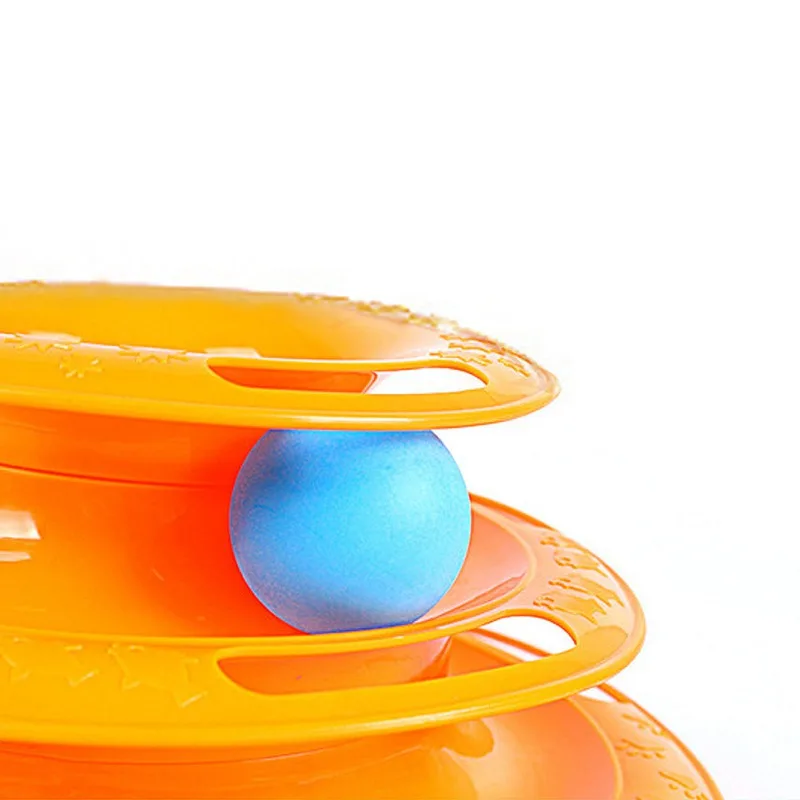 Tower of Tracks Ball and Track Interactive Toy for Cats, Fun Cat Game Intelligence Triple Play Disc Cat For Toy Balls Tower of Tracks Ball and Track Interactive Toy for Cats, Fun Cat Game Intelligence Triple Play Disc Cat For Toy Balls