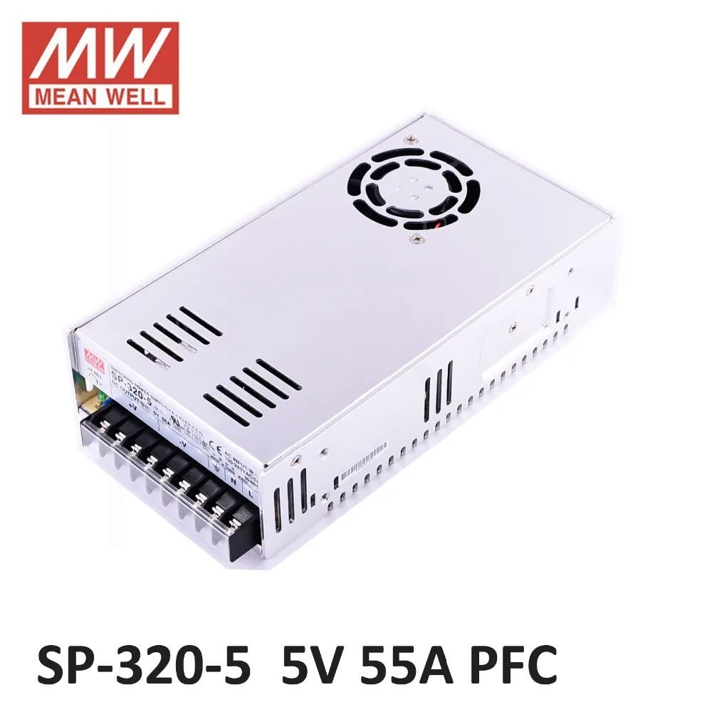 

MEAN WELL SP-320-5 switch power supply 5 volt 55A 275W PFC function 85-264VAC input meanwell power supply 5VDC led driver