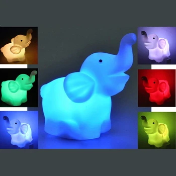 

FDDT- Colorful Lovely LED Elephant Shape Night Light Lamp