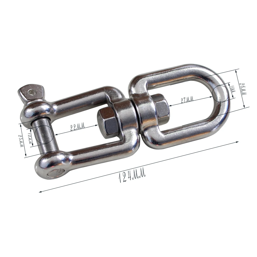 Heavy Duty Stainless Marine Eye/Jaw Swivel Marine SS304 Eye-Jaw Type Swivel Anchor Chain Connector Shackle 2pcs 12mm free shipping plf hose outer diameter 4 6 8 10 12mm female thread m5 1 8 1 4 3 8 1 2 pneumatic elbow connector tube pneuma