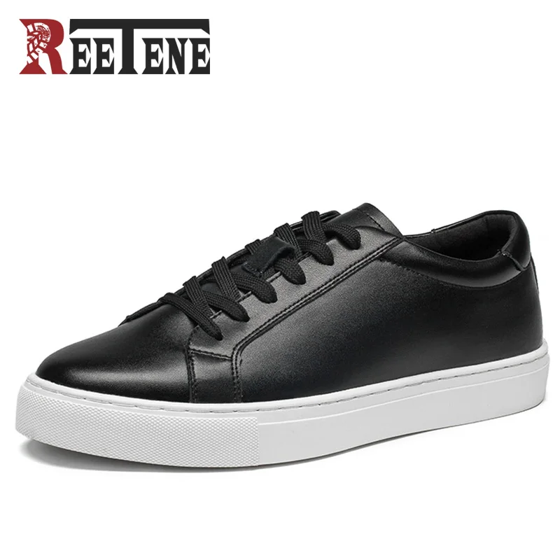 REETENE 2020 New Arrival Men'S Casual Shoes Spring Fall Leather Men Flat Chaussure Homme Zapatos Hombre | Обувь