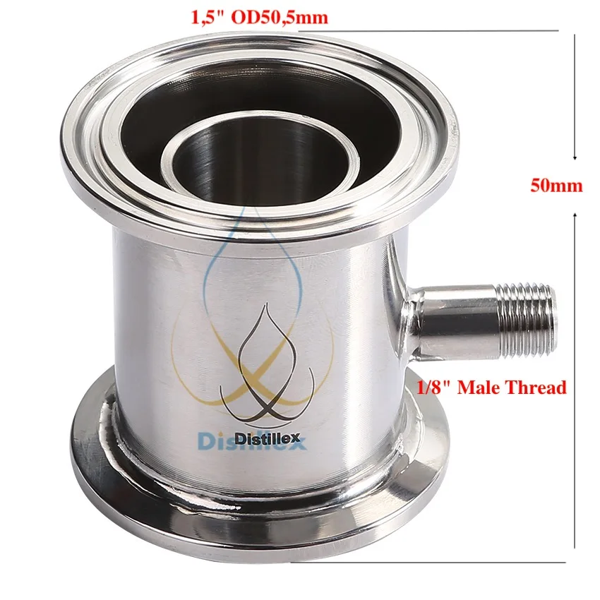 

1.5" OD50.5mm Rectification module , Reflux column , Distillation , Sanitary Steel 304