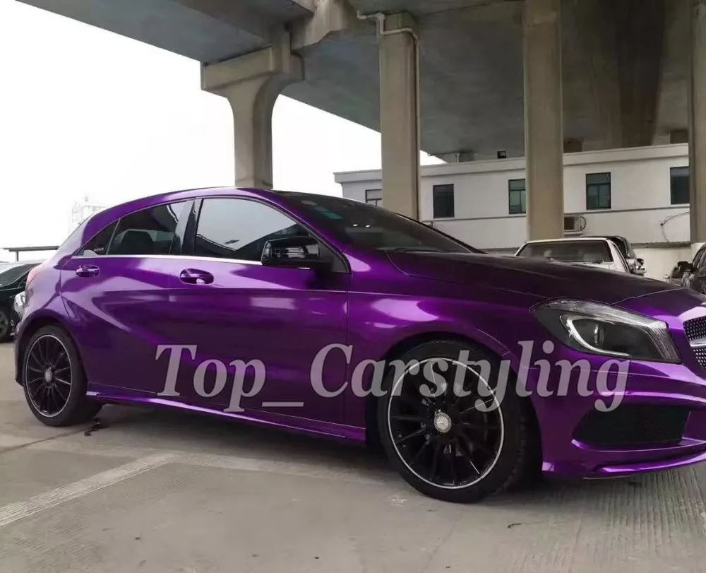 purple gloss metallic car wrapping covering.
