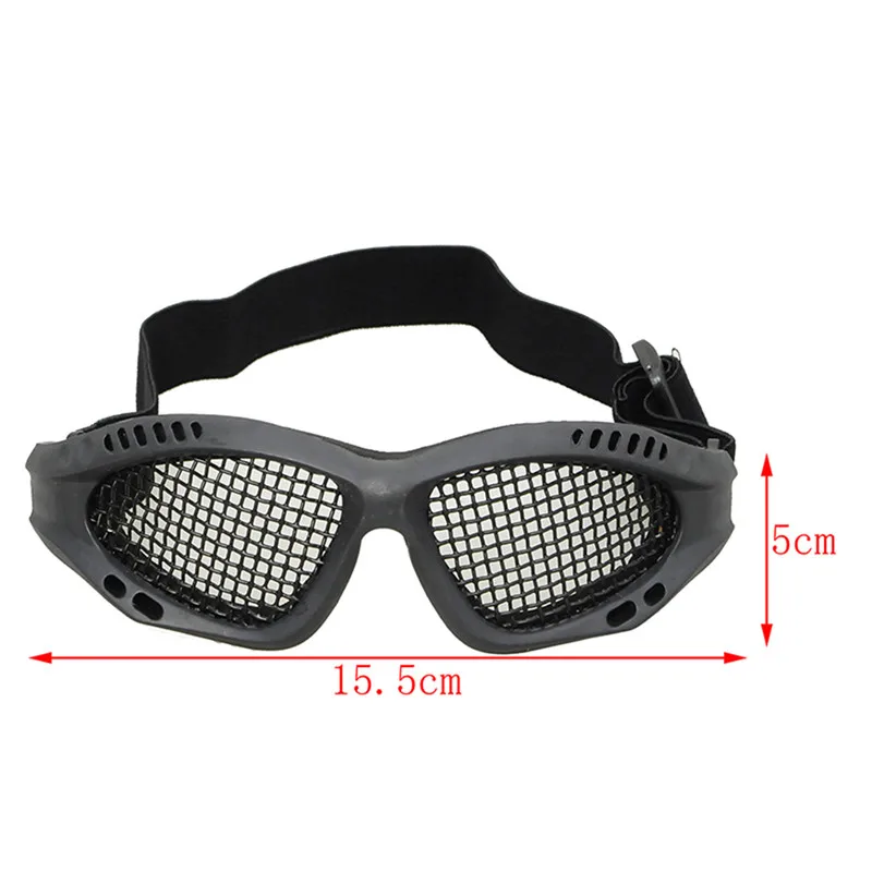Защитные очки из нержавеющей стали без запотевания, ударостойкие, защитные очки для пейнтбола, страйкбола, противотуманные очки с металлической сеткой