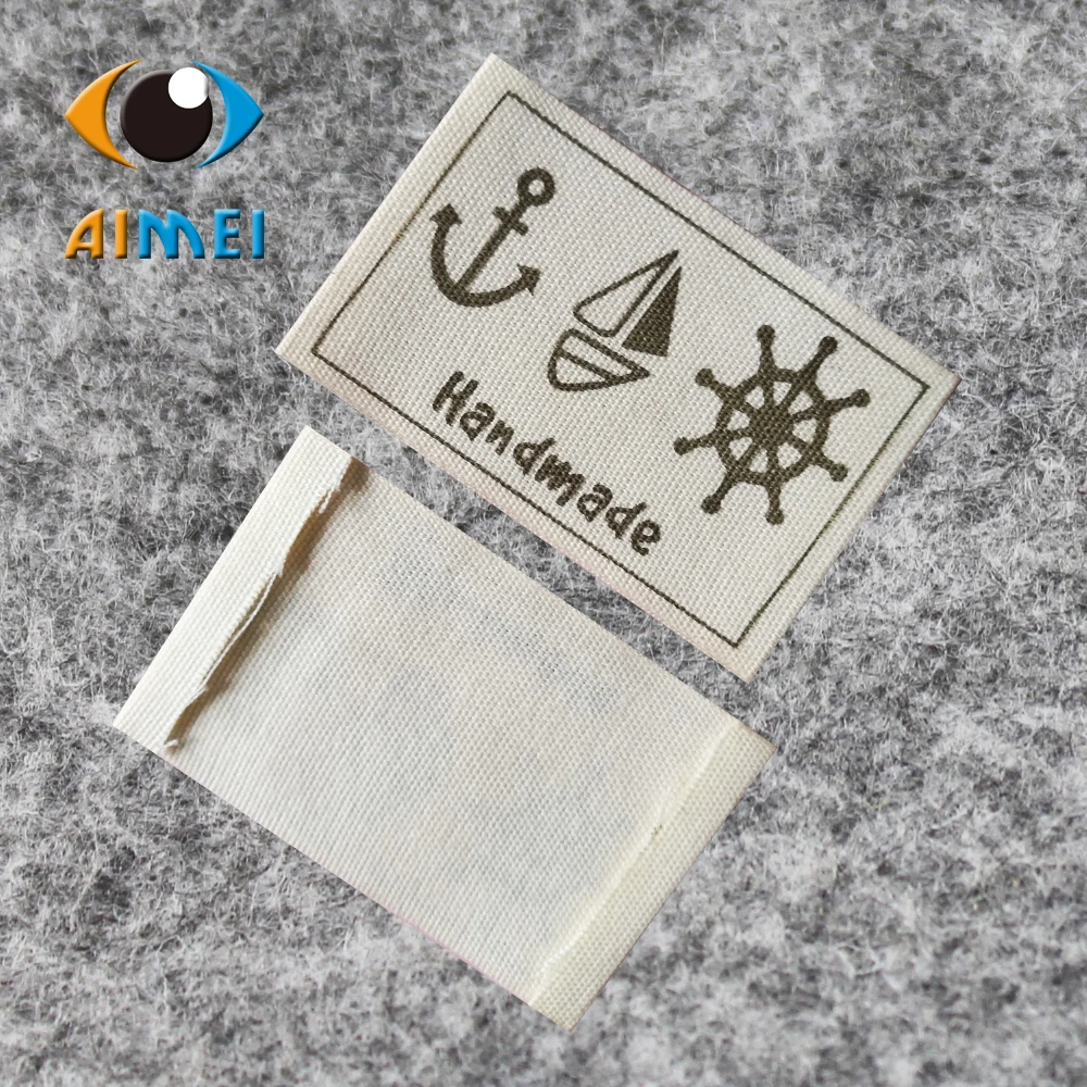 Ярлыки для одежды ручной работы 50 шт./лот|cotton printed labels|custom labelsprinted cotton labels |