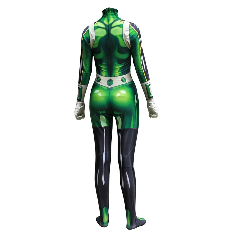 Костюм для косплея My Hero academic Froppy Tsuyu Asui костюм зентай из спандекса женские боди