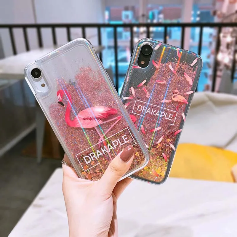 EVANKALX Фламинго узор чехол для телефона iPhone 6 6S 7 8 плюс зыбучие пески луч X XS XR XMAX Капа