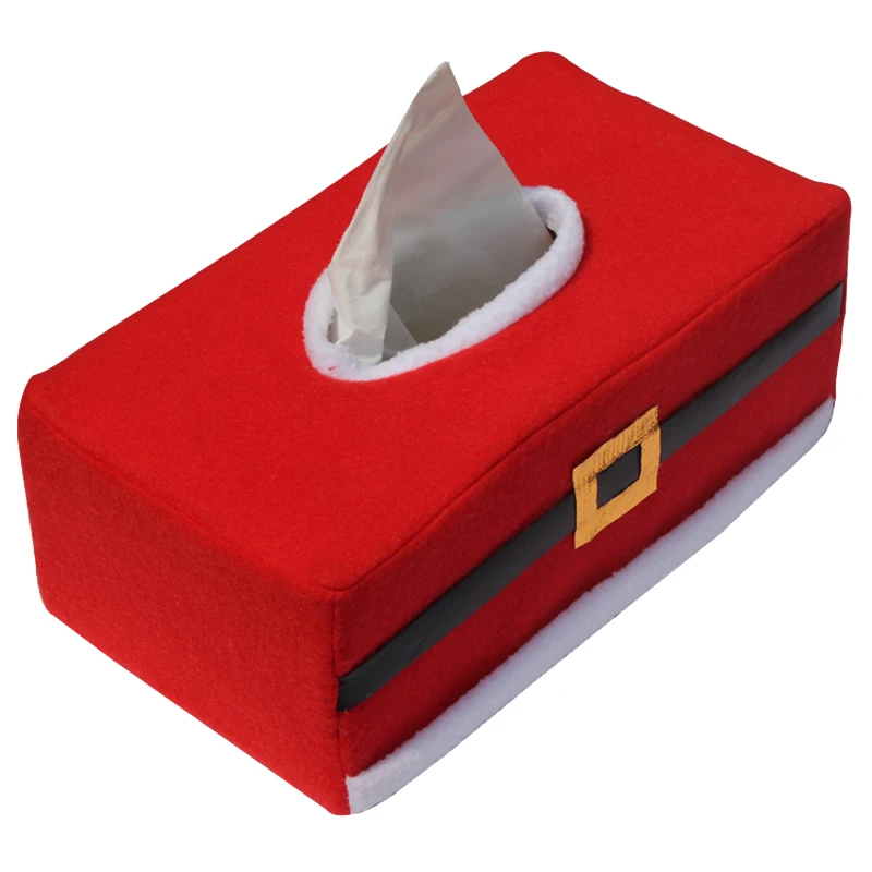 

1Pc/Lot Creative Home Decoration Red Merry Christmas Tissue Box Cover Christmas Napkin Holder 2 Styles QB874060