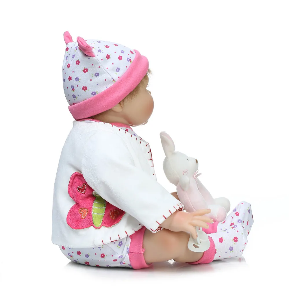 55 см npkcollection мягкое тело силикона Reborn Baby Doll игрушки Kawaii для новорожденных-Кукла реборн подарок на день рождения для девочек Brinquedos