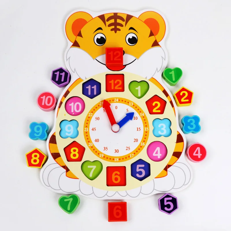 Brinquedos do Bebê Contas de Relógio Brinquedos de Madeira Brinquedos para Crianças Novos Animais Labirinto Relógio Digital Contas Acessórios Crianças Figura Blocos 6 High Quality Brinquedos e hobbies