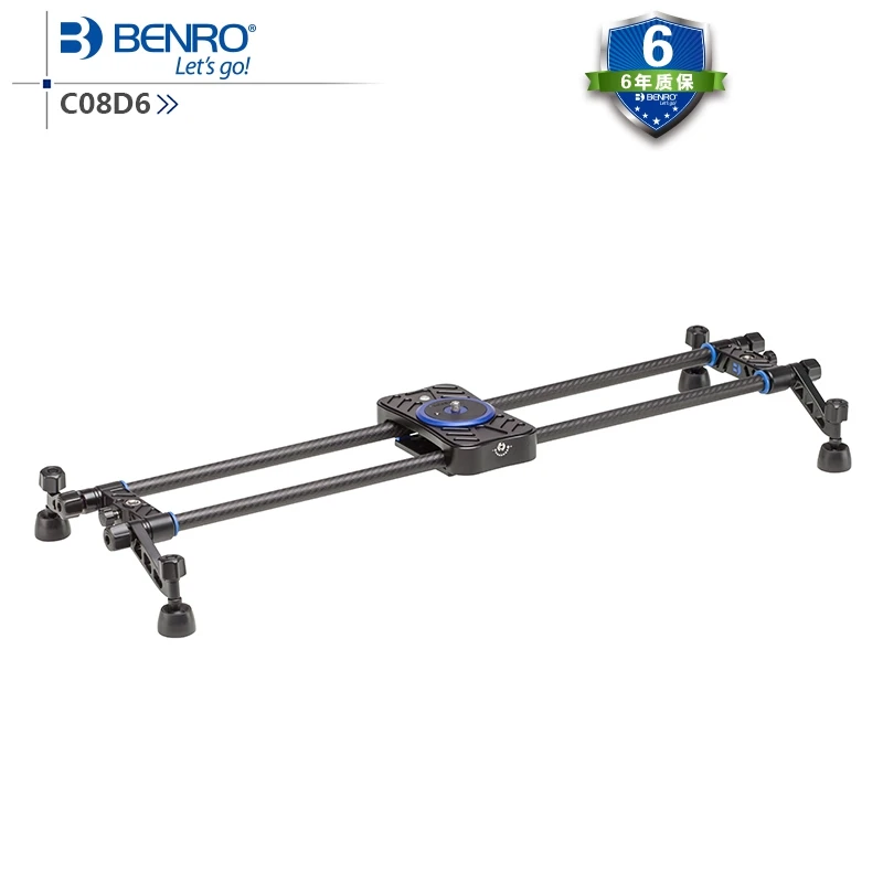Special Price Benro C08D6 Slider MoveOver Serie Light Stable Versatile Carbon Fiber Double Sliders For Video Max Loading 8kg