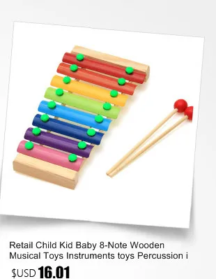 Retail Child Kid Baby 8-Note Wooden Musical Toys Instruments toys Percussion instruments toys WJ328