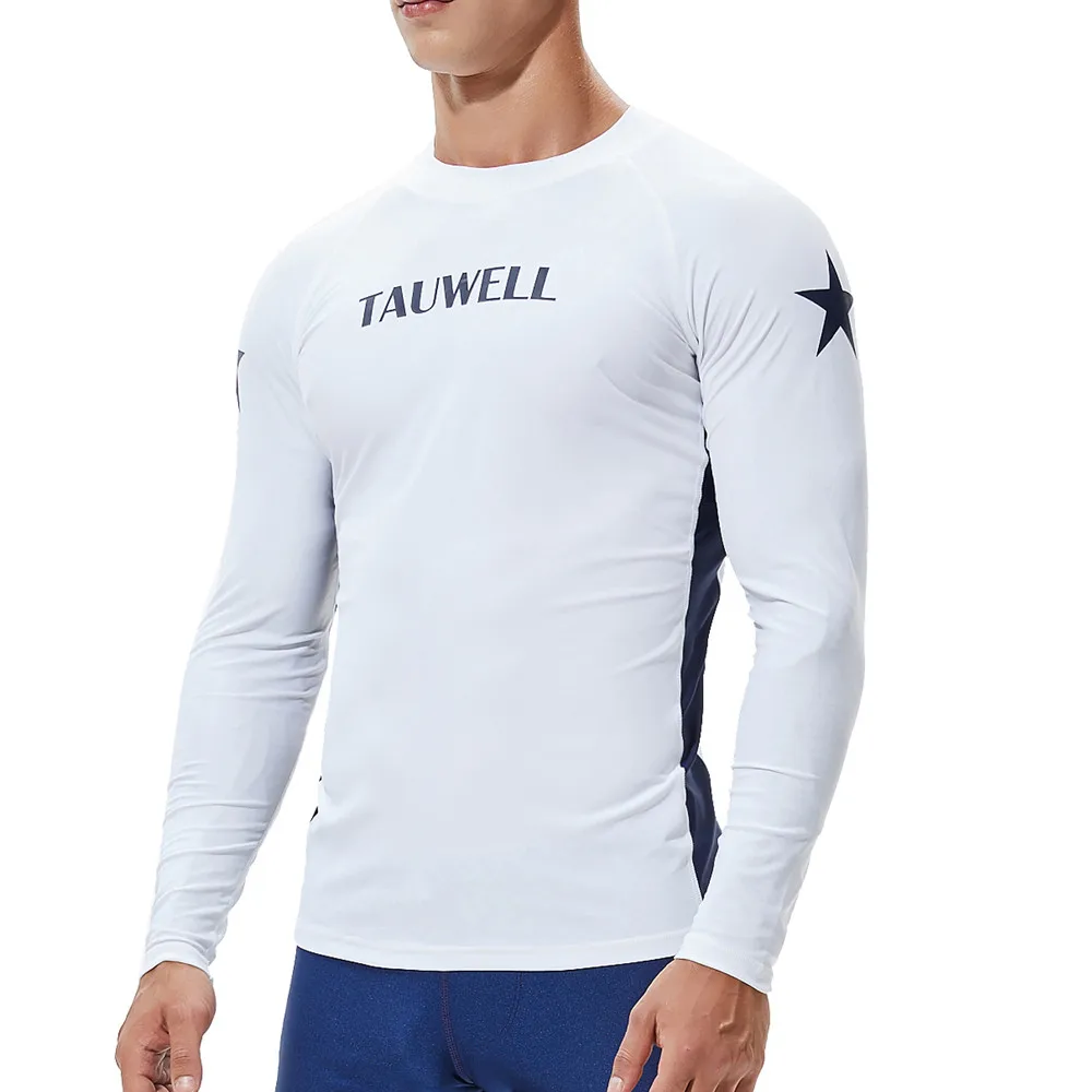 Мужские Пляжные футболки для серфинга, Модный Цветной костюм для морского серфинга с алфавитом, быстросохнущие колготки, Топ блузка#2n27 - Цвет: Белый