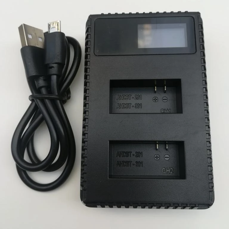 Clownfish USB lcd двойное зарядное устройство 501 301 зарядное устройство для Gopro hero 8 7 6 5 4 3 Аксессуары для камеры чехол для аккумулятора hero 3 5 7 - Цвет: gopro3 Charger