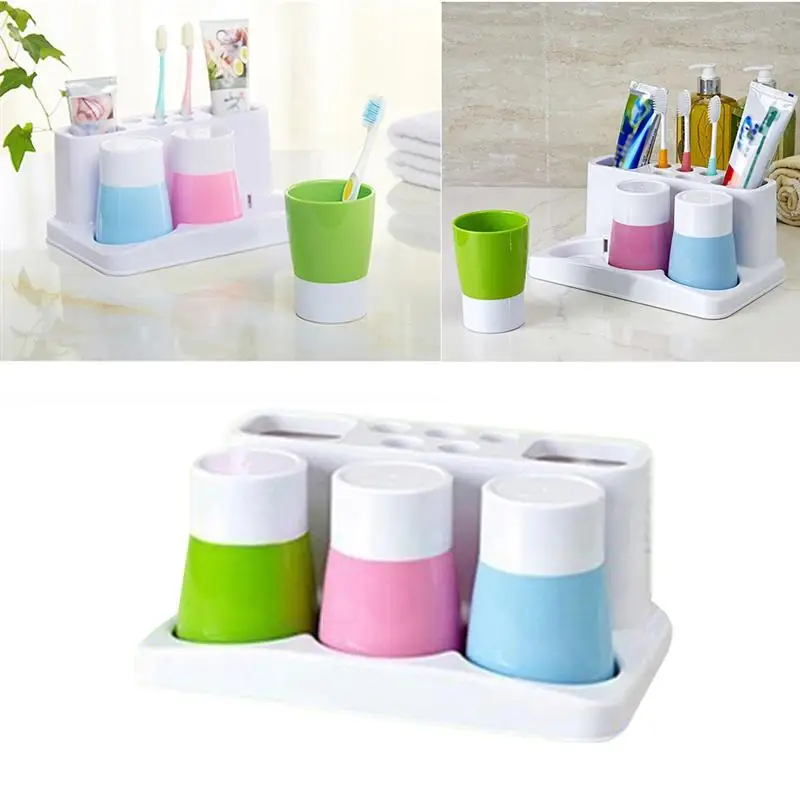 

Detachable Toothbrush Holder Convenient Storage Rack High-Quality Creative Toothbrush Cup Rack For Kitchen Bathroom Hotel Use
