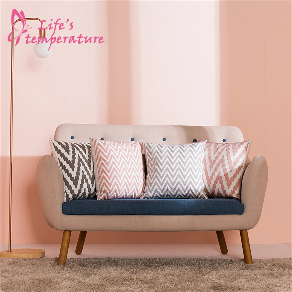 

LUCIA Embroidery Cushion Cover Nordic Pink Floral Pattern Cotton Plain Pillow Case Decorative Pillow Cover For Sofa Bedroom