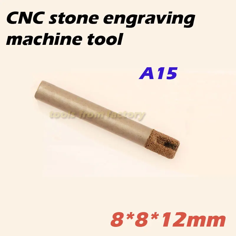 

1pc 8*8*12mm cnc router cutter stone diamond stone carving tool stone engraving machine cutting bits