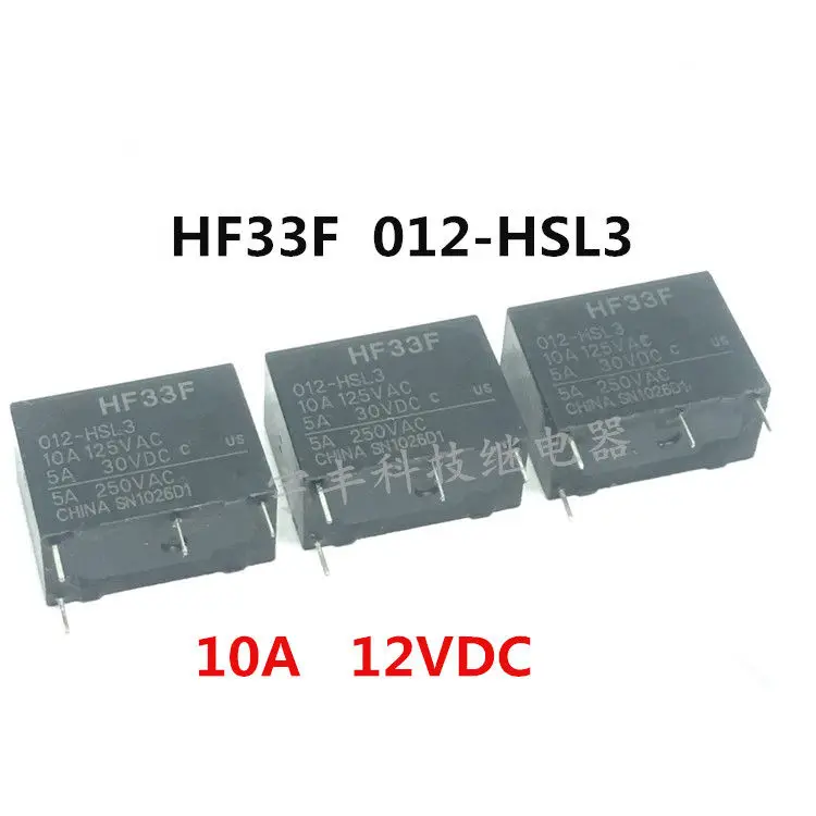 HF33F 012-HSL3 12VDC 12V 4-контактный 5A реле DC12V HF33F/012-HSL3 HF33F-012-HSL3 | Электронные компоненты и