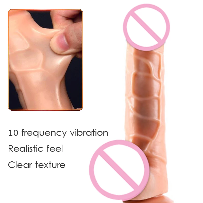 10 Speed Dildo Vibrator Wireless Remote Control Vibrating Realistic Penis with Suction Cup Sex Dick Toys for Woman Sex Products
