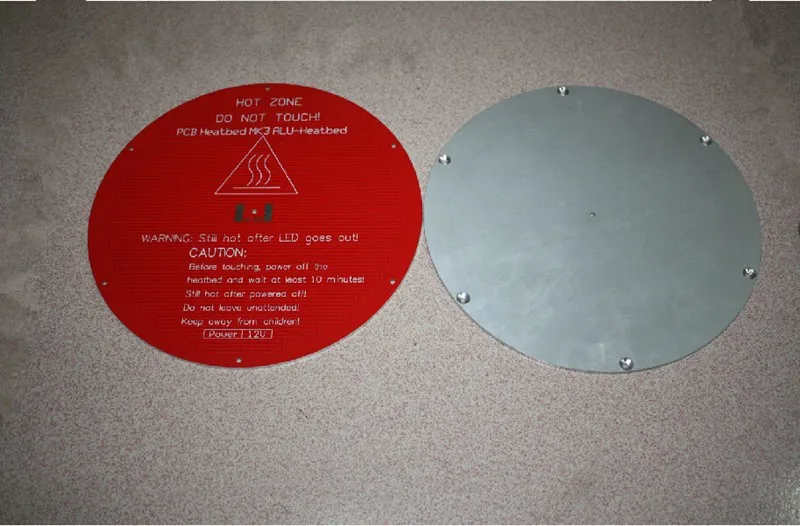 SWMAKER 3D части принтера Reprap Delta росток MK3 PCB с подогревом кровать алюминиевая подложка круглая 220 мм Толщина: 3 мм 12 В