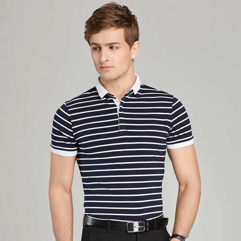 Дизайнерский английский стиль, полосатые брендовые модные рубашки поло с коротким рукавом, мужские летние хлопковые дышащие топы, футболки азиатского размера M-5XL