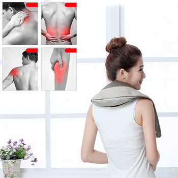

U Shape Electric Shiatsu Kneading Neck Back Shoulder Body Massager Infrared Heated Kneading Car Home massageador