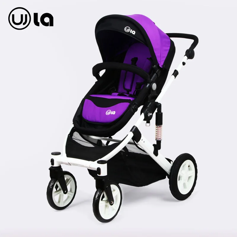 Высокая мода пейзаж коляска надувная коляска на шинах тележка Европа и Америка детская коляска - Цвет: Lavender