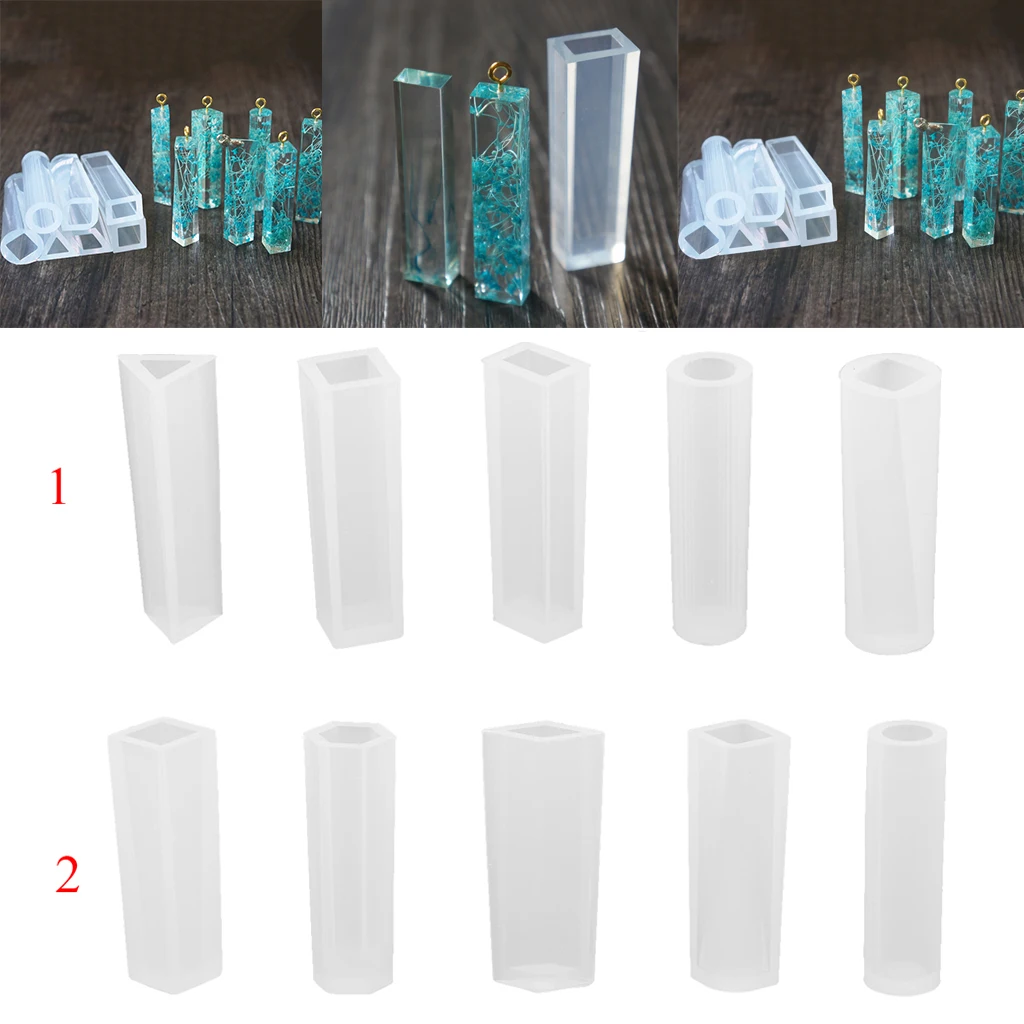 

10Styles DIY Pendant Liquid Silicone Mold Resin Jewelry Pendant Mould Handmade Decoration Tools
