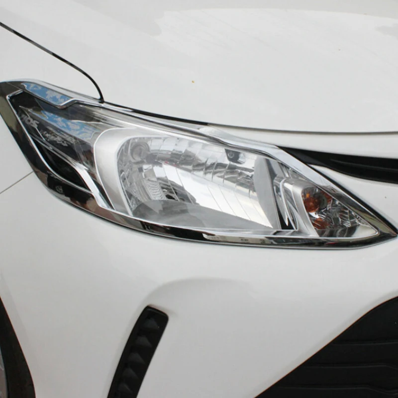 

ABS Plastic For Toyota VIOS 2017 accessories car styling Car Headlamps cover Cover Trim