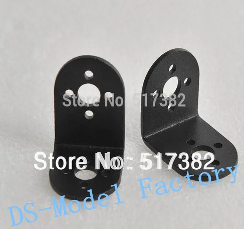 

10X freeshipping Robot servo L brackets type mount mechanical robot smart car black anodized aluminum