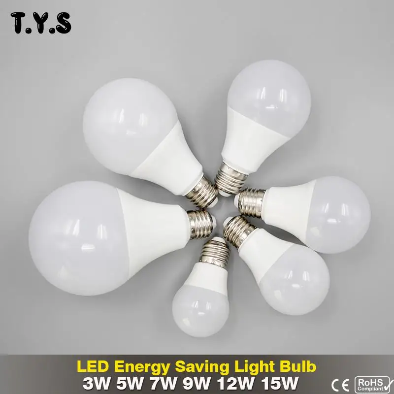 

Lamparas LED Light Bulb E27 3W 5W 7W 9W 12W 220v 2835 High Power Bombillas Led Lamp Energy Saving Spotlight Lampen Home Lighting