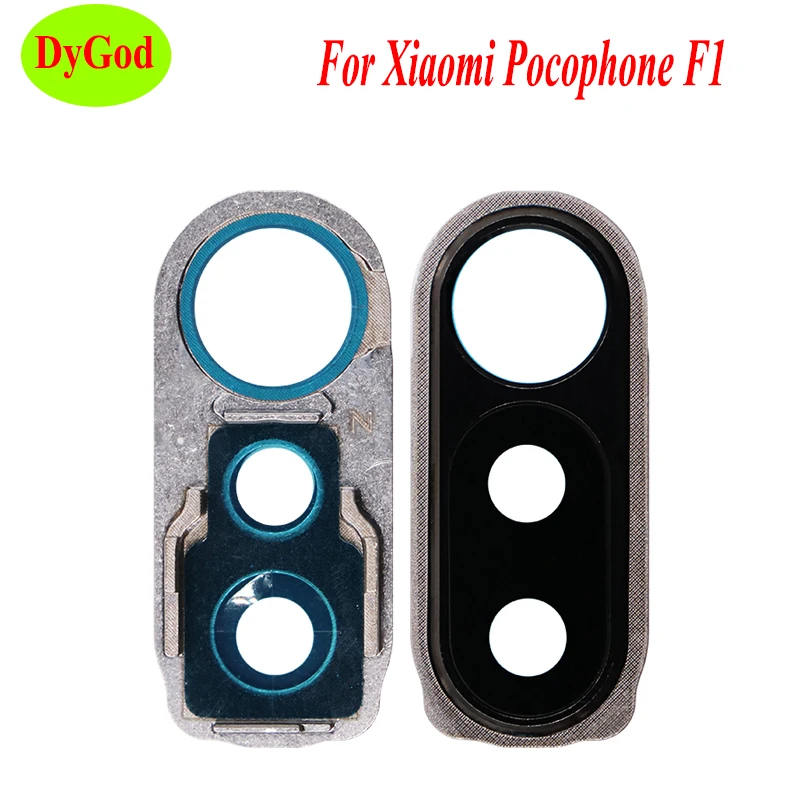 

For Xiaomi Pocophone F1 Rear Back Camera Glass Lens Cover For Xiaomi Pocophone F1 with Frame+Adhesive Holder Replacement Parts