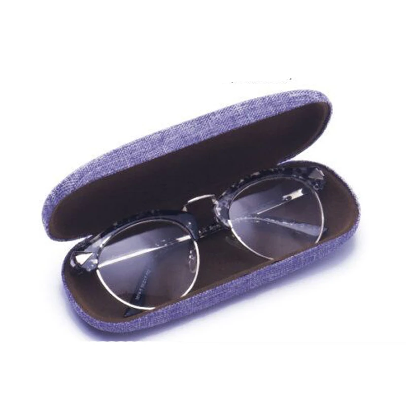 

Hot Sale Automatic Linen Glasses Case For Women Men Hard Frame Eyeglass Box Reading Glasses Spectacle Cases Accessories