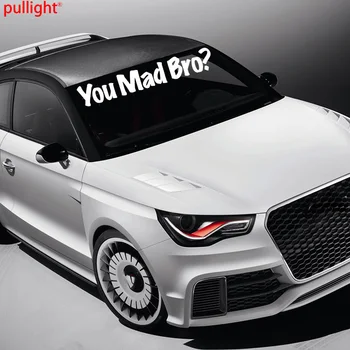 

You Mad Bro Decal Haters Shocker Funny Car White Vinyl Sticker Words
