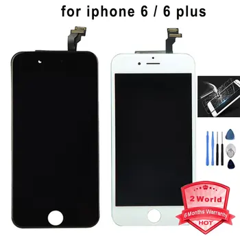 For iphone6 / 6plus Replacement full screen for iPhone 6 / 6 plus lcd display with touch digitizer 6g assembly + film + tools