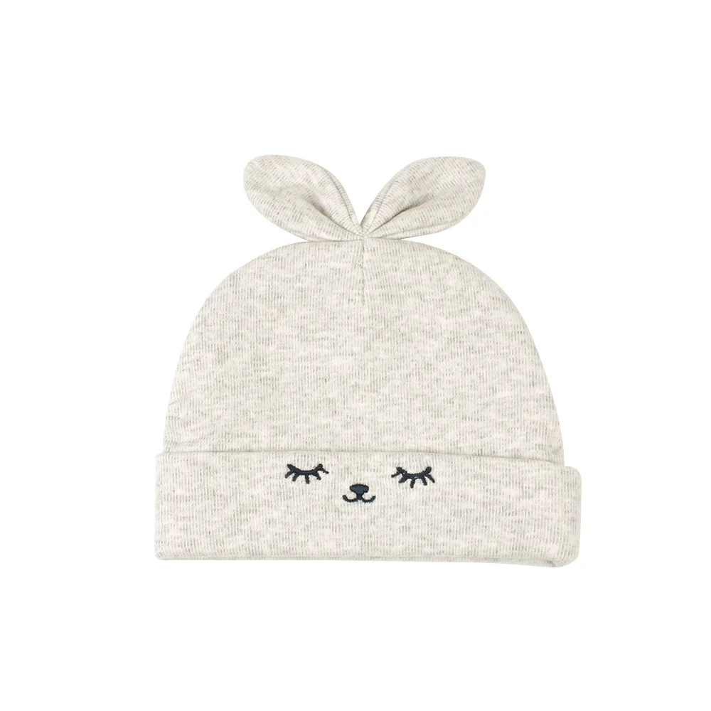 Cartoon Rabbit Baby Beanie Hat Cute Ears Newborn Tire Hat For Boys Cotton Comfortable Infant Beanie Spring Baby Girls Clothing (21)