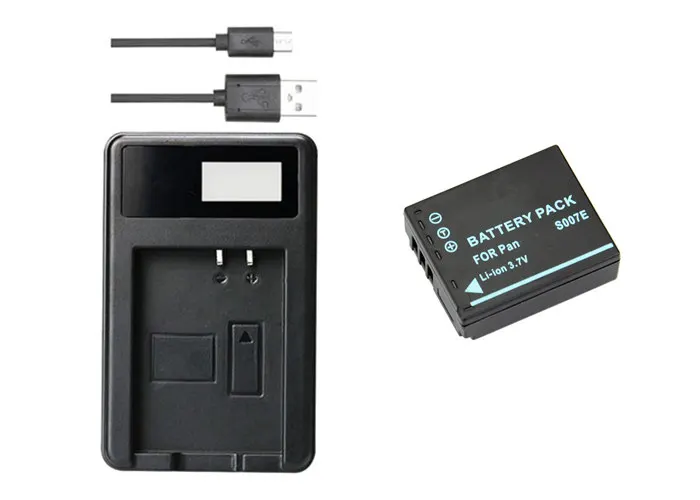 

CGA-S007 S007E S007 CGR-S007 DMW-BCD10 Battery+LCD USB Charger for Panasonic Lumix DMC-TZ1 TZ2 TZ3 TZ4 TZ5 TZ50 TZ11 TZ15