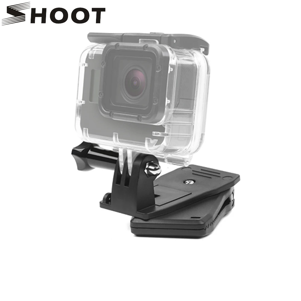 

SHOOT 360 Degree Rotation Backpack Belt Clip Mount Clamp for Gopro Hero 6 5 7 4 Session Xiaomi Yi 4K H9 SJCAM SJ4000 Accessories