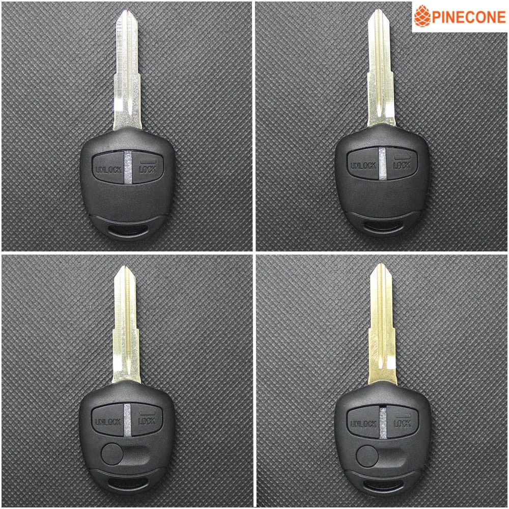 

PINECONE Key Shell For MITSUBISHI PAJERO OUTLANDER ASX GRANDIS LANCER Car Uncut MIT8/MIT11 Blade 2/3 Button Replace Key Case Fob