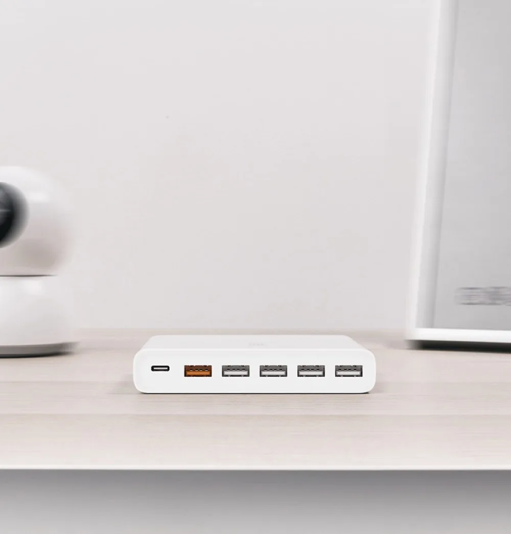 Оригинальное зарядное устройство Xiaomi Mi USB C 60 Вт (всего) умный выход 1 Type 5 Φ двойной